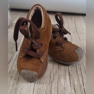 Audaz Brown Leather Baby Walker Shoes In Sz.3